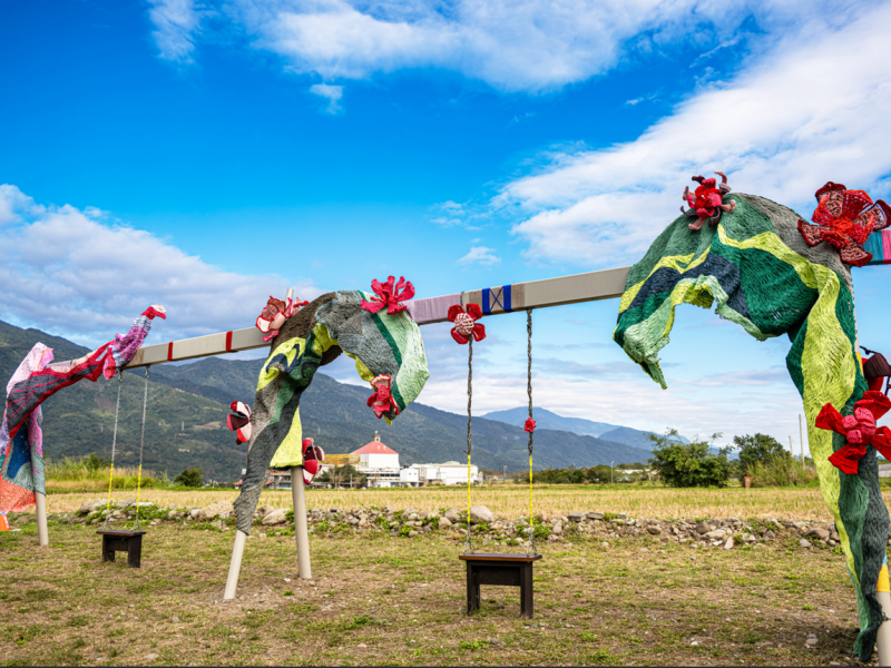 藝術作品《風彩》綻放羅山！縱谷園區繽紛新亮點